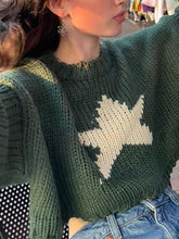 Long Sleeves Loose Contrast Color Split-Joint Round-Neck Sweater Tops